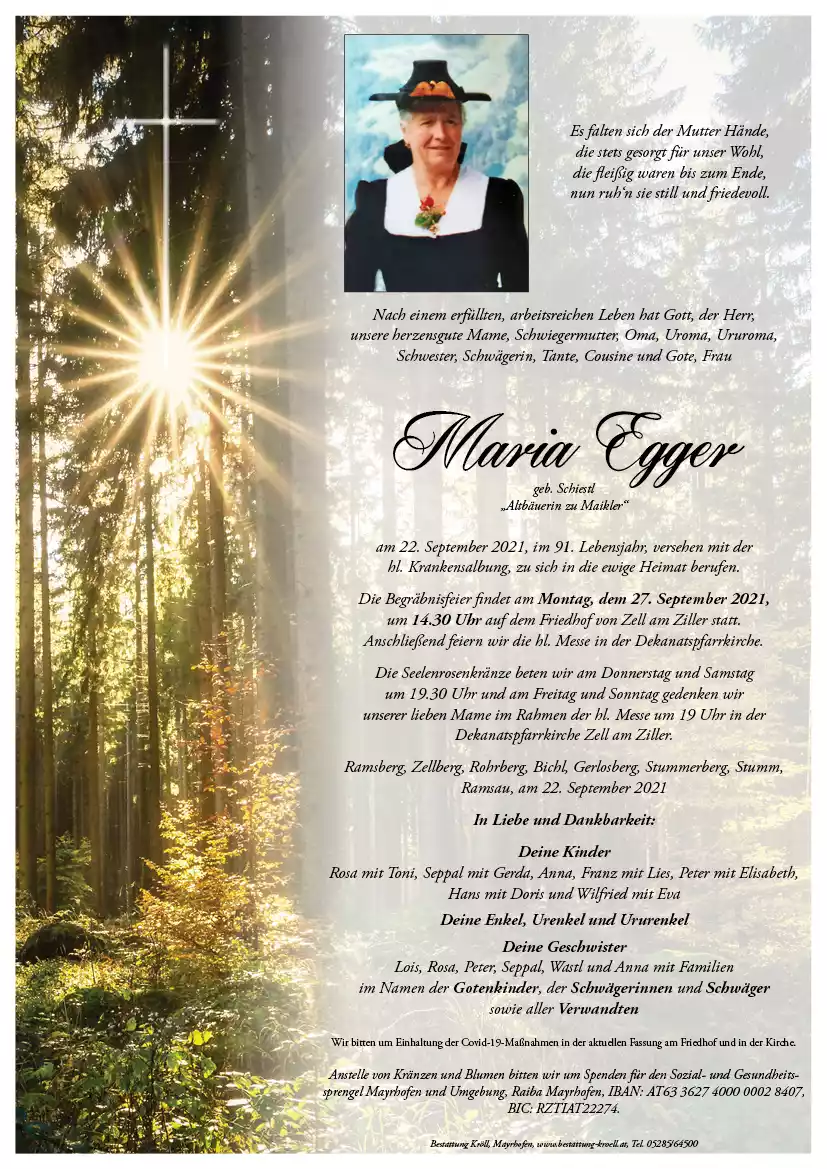 Parte von Maria Egger